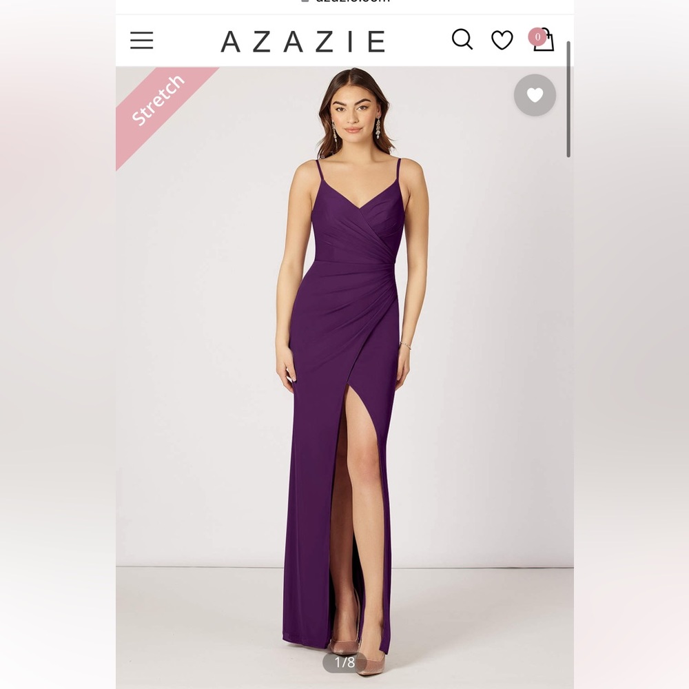 Plum Azazie “Adley” Bridesmaid Dress